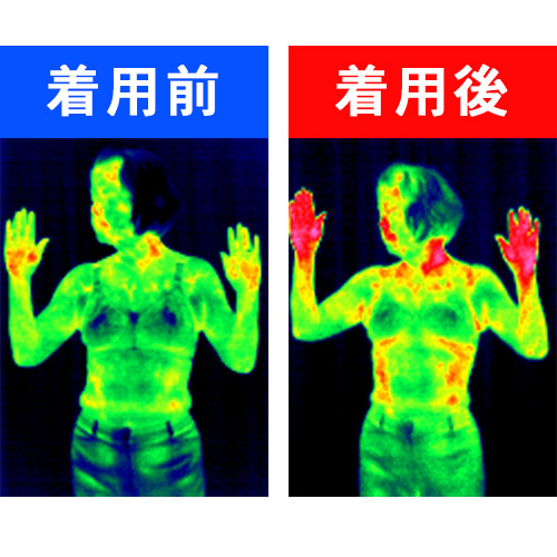 着用して30分後には手まで温まります