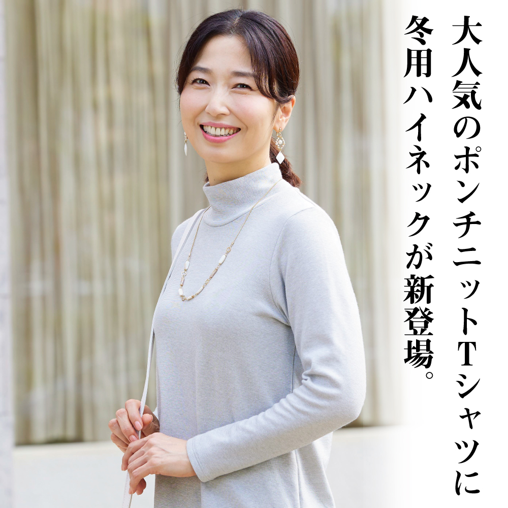 ポンチニットハイネック