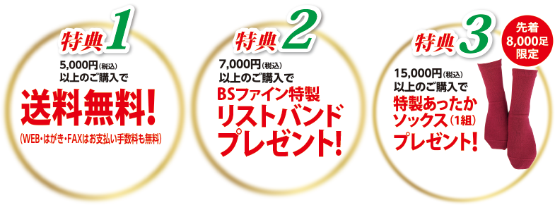 クリスマスの限定特典をご用意