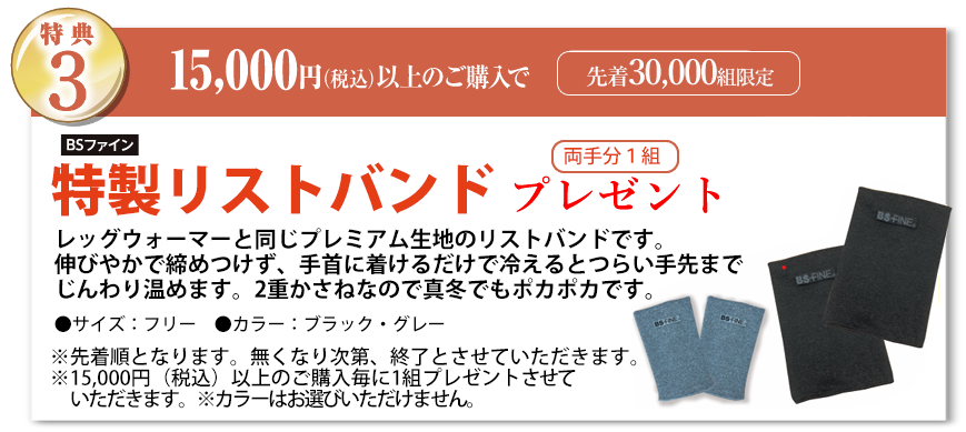 特典3 15,000円(税込)以上のご購入でプレゼント!