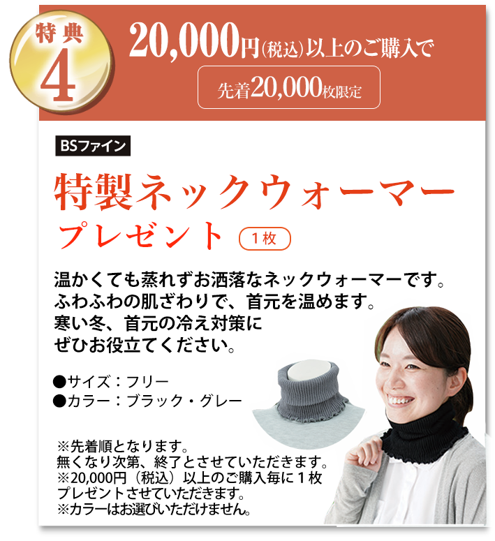 特典4 20,000円(税込)以上のご購入でプレゼント!