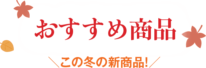 おすすめ商品 この冬の新商品!
