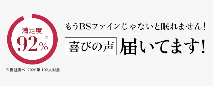 もうBSファインじゃないと眠れません!