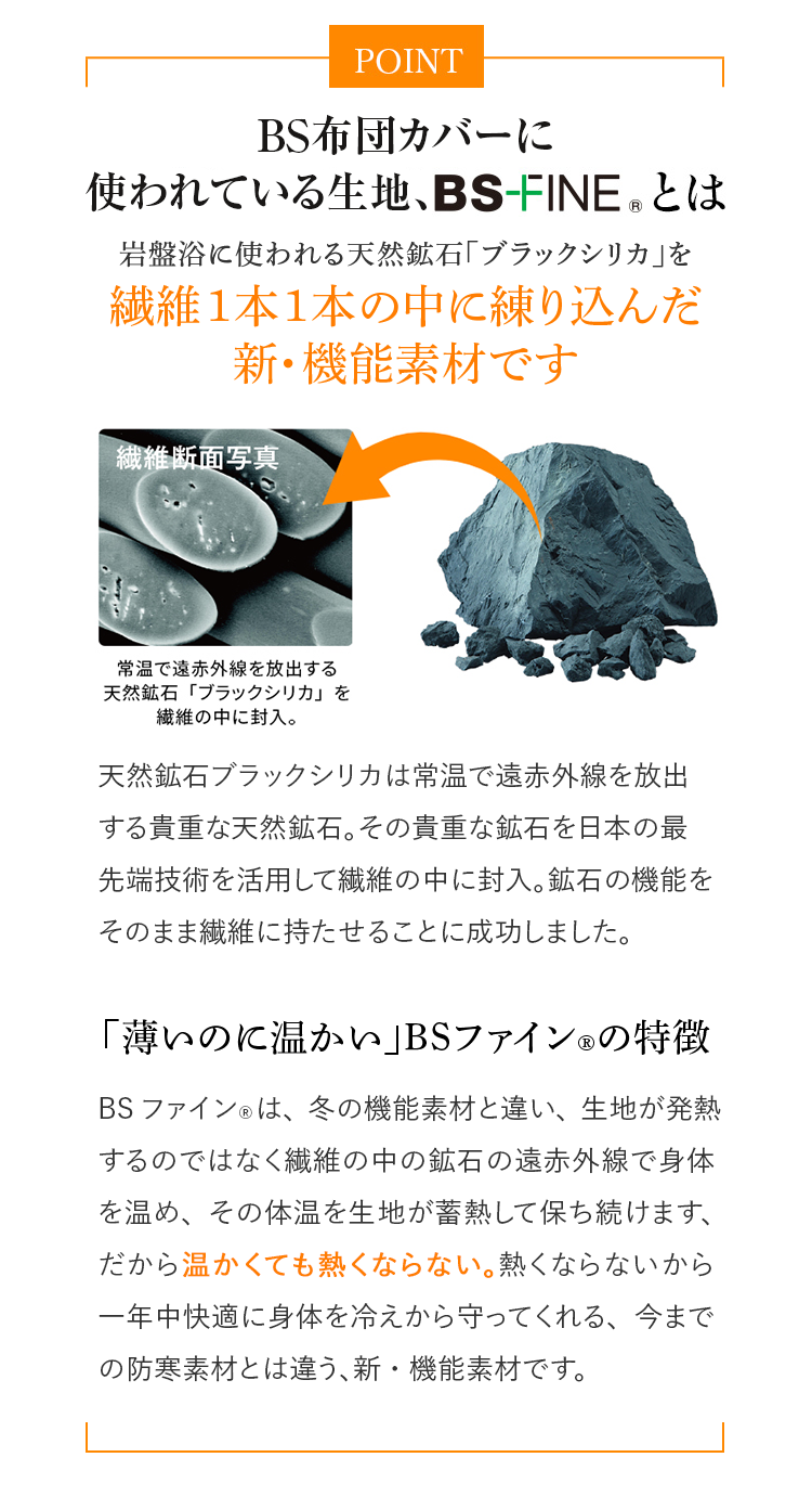 BS布団カバーに使われている生地、BS-FINE®︎とは