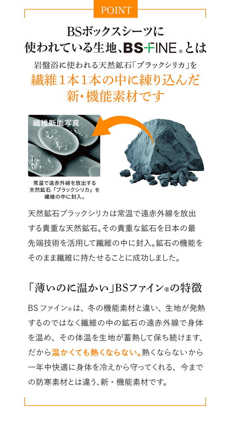 BSボックスシーツに使われている生地、BSファインとは