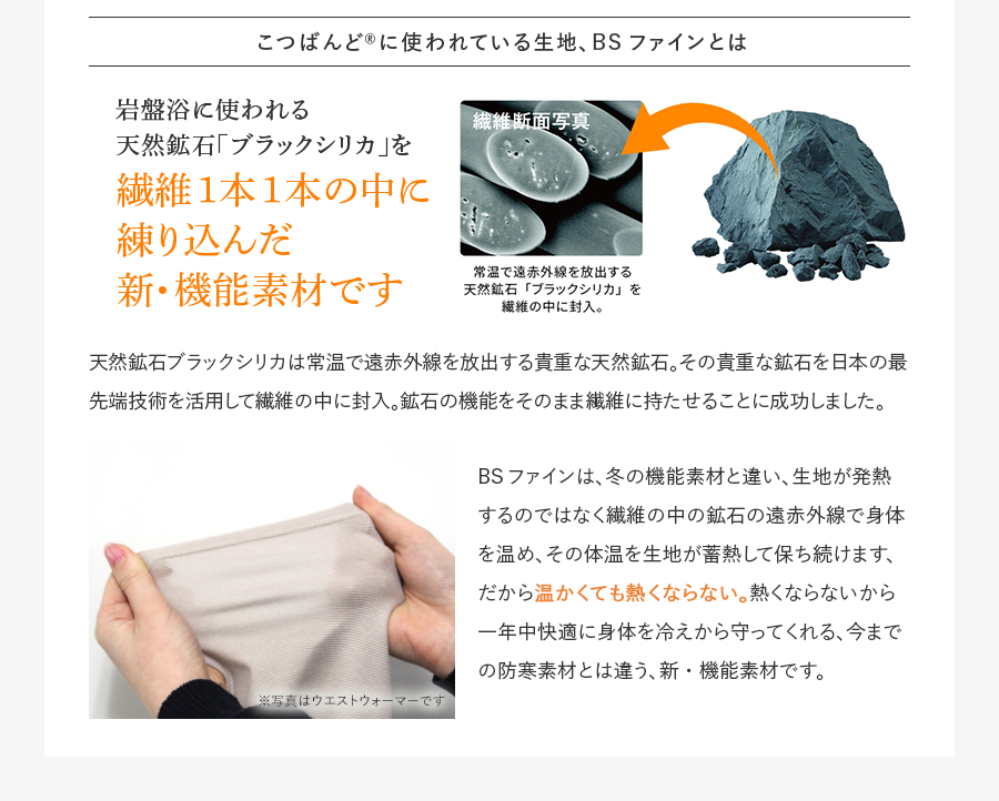こつばんど®︎に使われている生地、BSファインとは