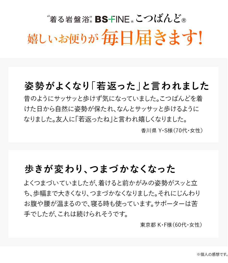 嬉しいお便りが毎日届きます!
