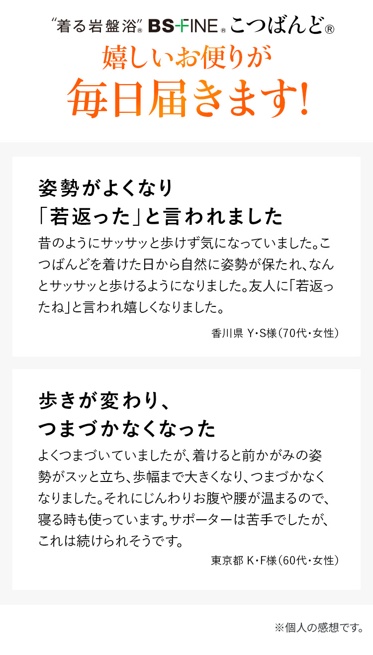 嬉しいお便りが毎日届きます!