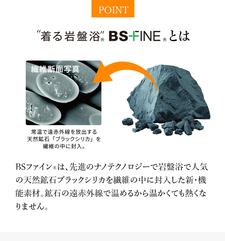 POINT”着る岩盤浴、BS-HINE®とは