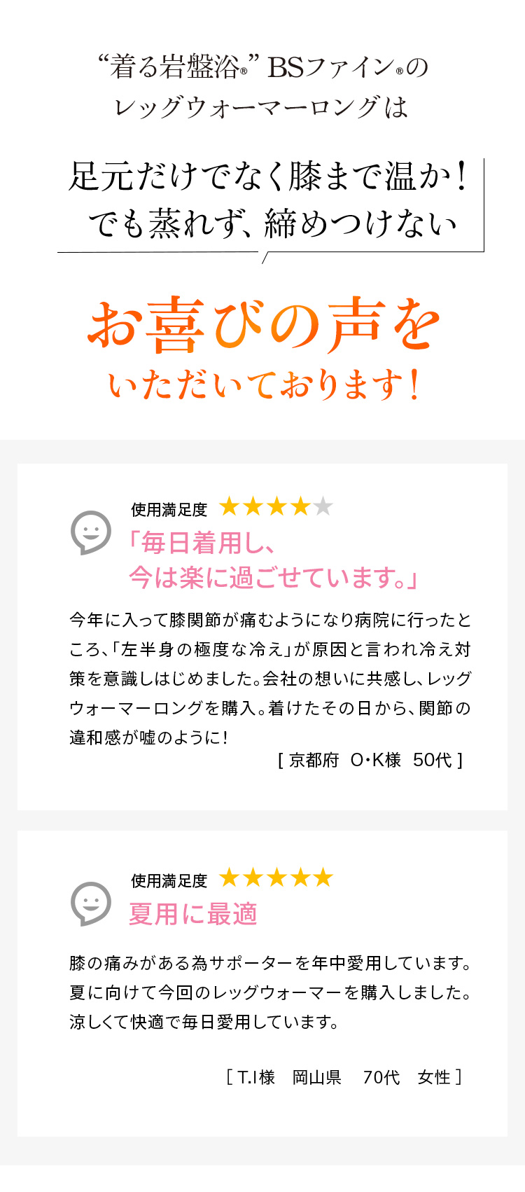 嬉しいお便りが毎日届きます
