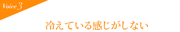 Voice3 冷えている感じがしない