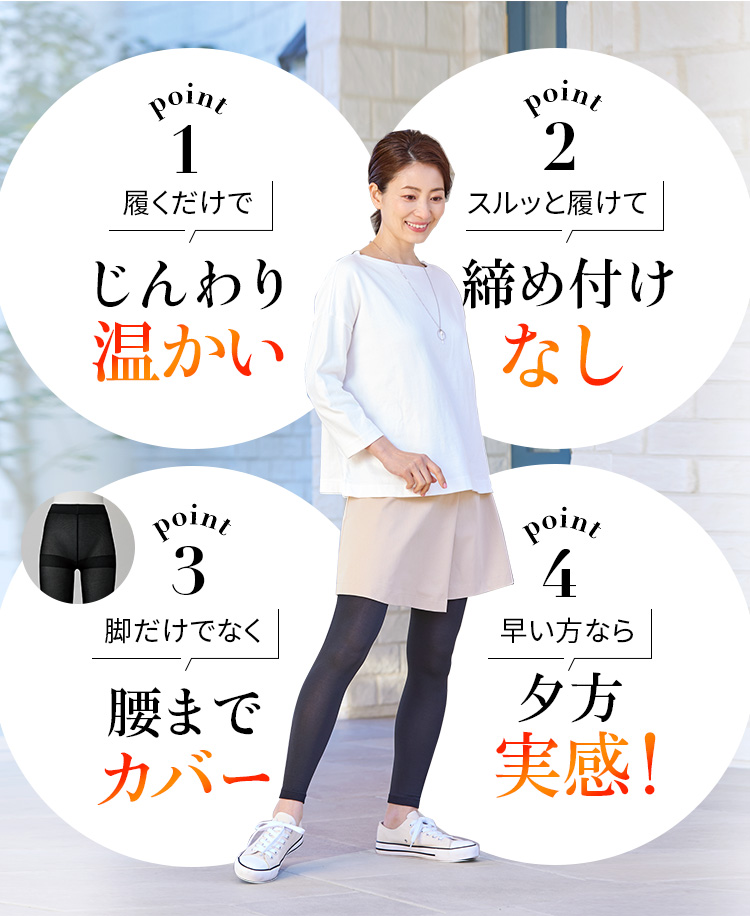 履くだけでじんわり温かい