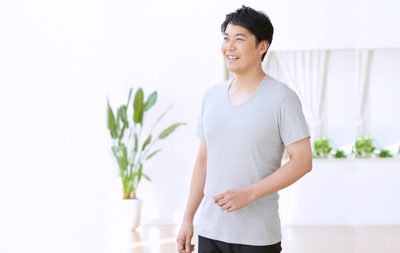 着る岩盤浴 BS FINE メンズスタンダードU首半袖シャツ