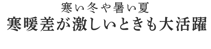 寒暖差が激しいときも大活躍