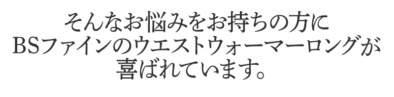 そんなお悩みを持ちの方にBSファイン ウエストウォーマーロングが喜ばれています。