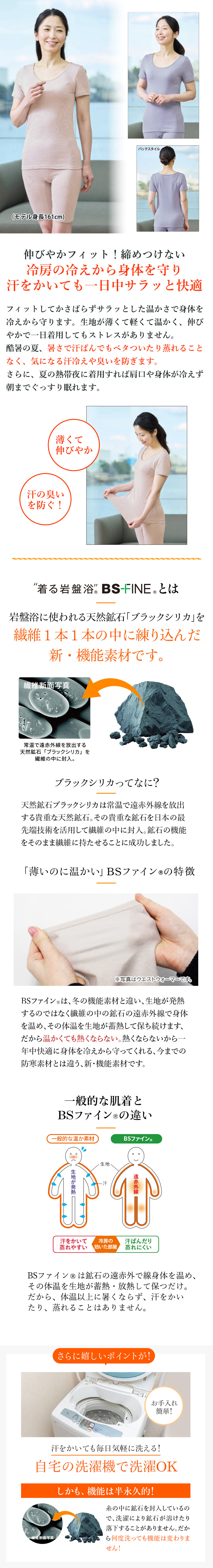 “伸びや半袖インナーS商品説明”