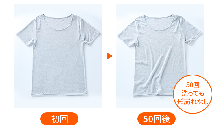 50回洗っても形崩れなし