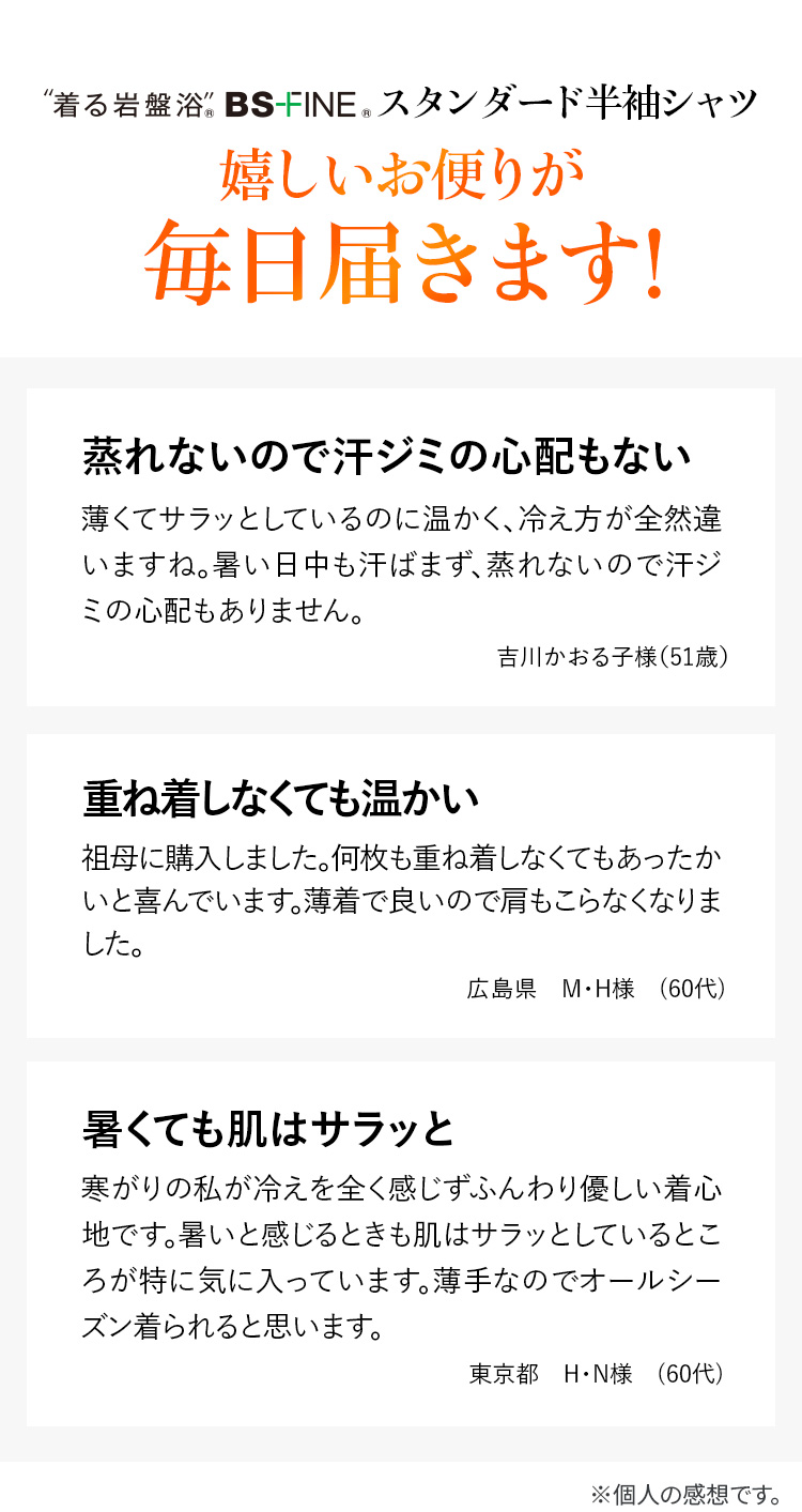 嬉しいお便りが毎日届きます!