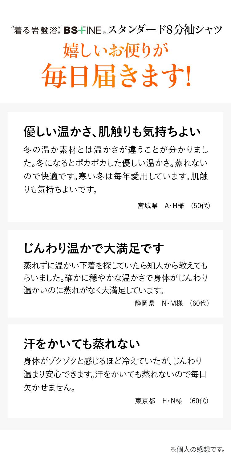 嬉しいお便りが毎日届きます!
