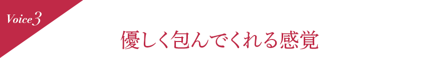 Voice3 優しく包んでくれる感覚