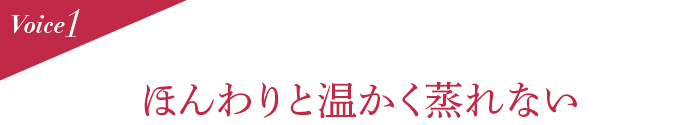 Voice1 ほんわりと温かく蒸れない