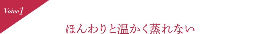 Voice1 ほんわりと温かく蒸れない