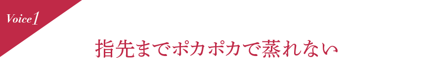 Voice1 指先までポカポカで蒸れない