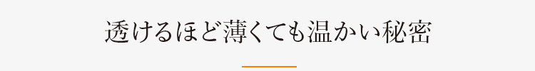 透けるほど薄くても温かい秘密