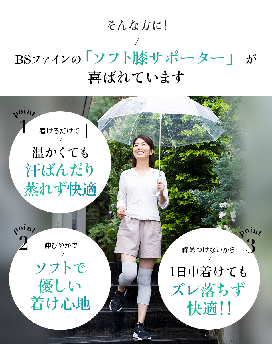 BSファインの「ソフト膝サポーターS」が喜ばれています