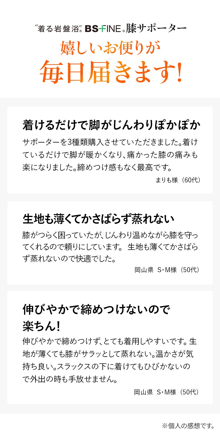 嬉しいお便りが毎日届きます!