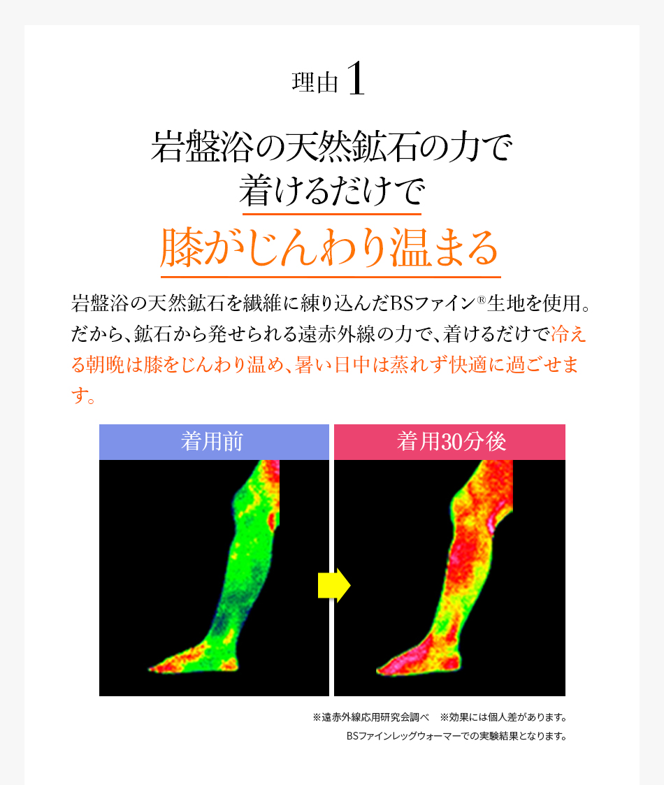 理由1 岩盤浴の天然鉱石の力で 身体をじんわり温め 冷え方が違う