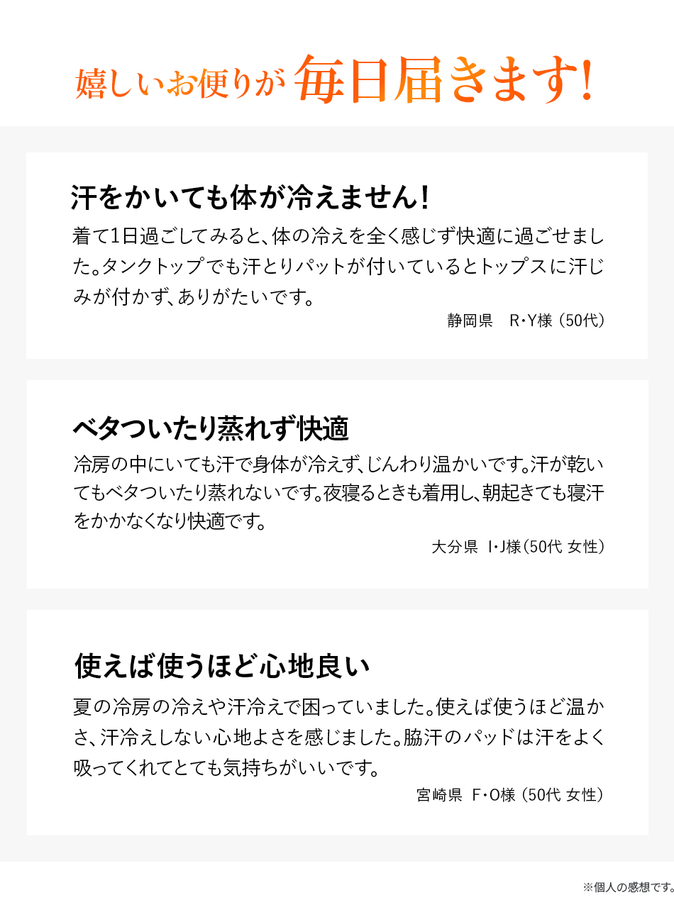 嬉しいお便りが毎日届きます!