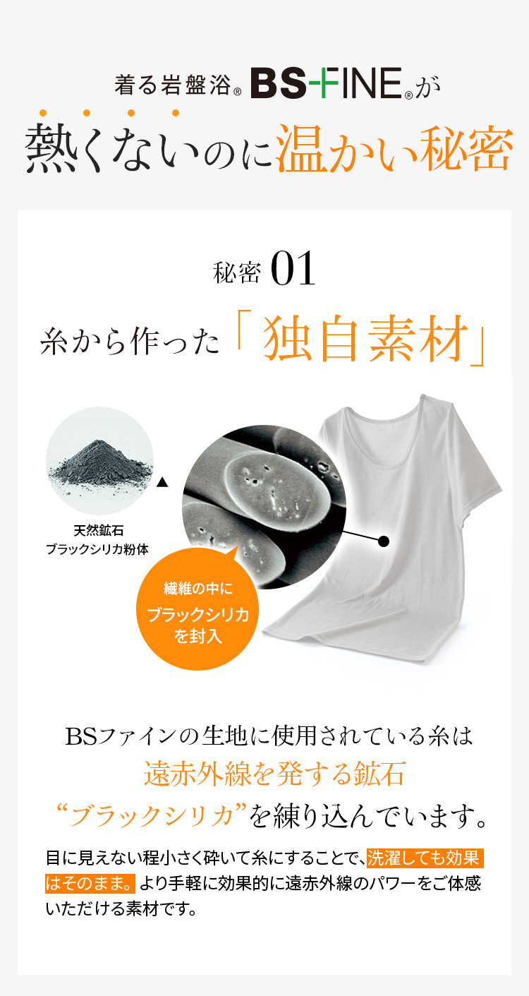 熱くないのに温かい秘密 秘密01 糸から作った「独自素材」