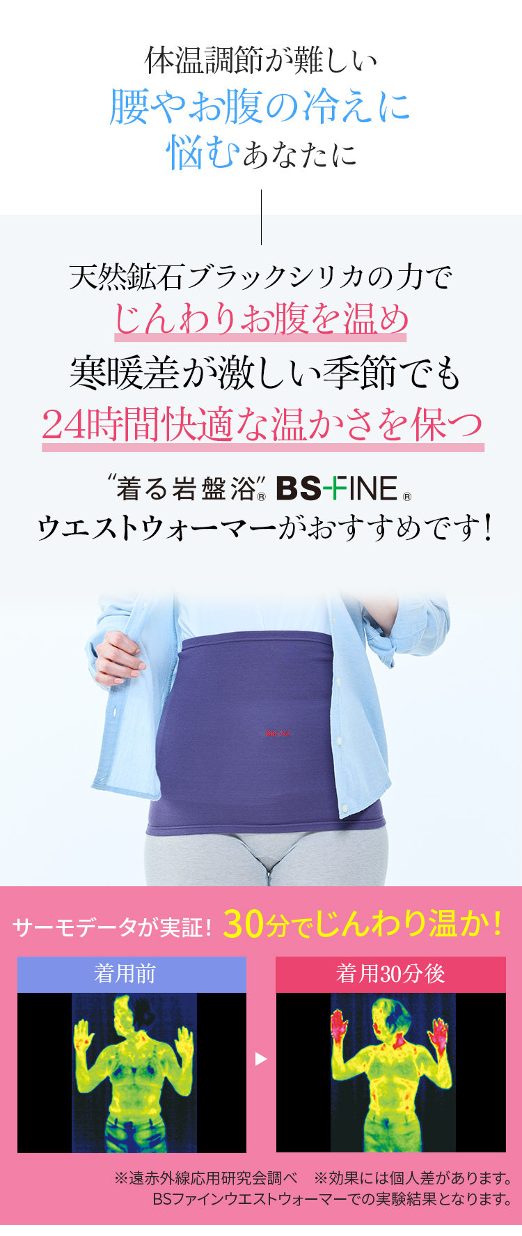 体温調節が難しい
腰やお腹の冷えに悩むあなたに