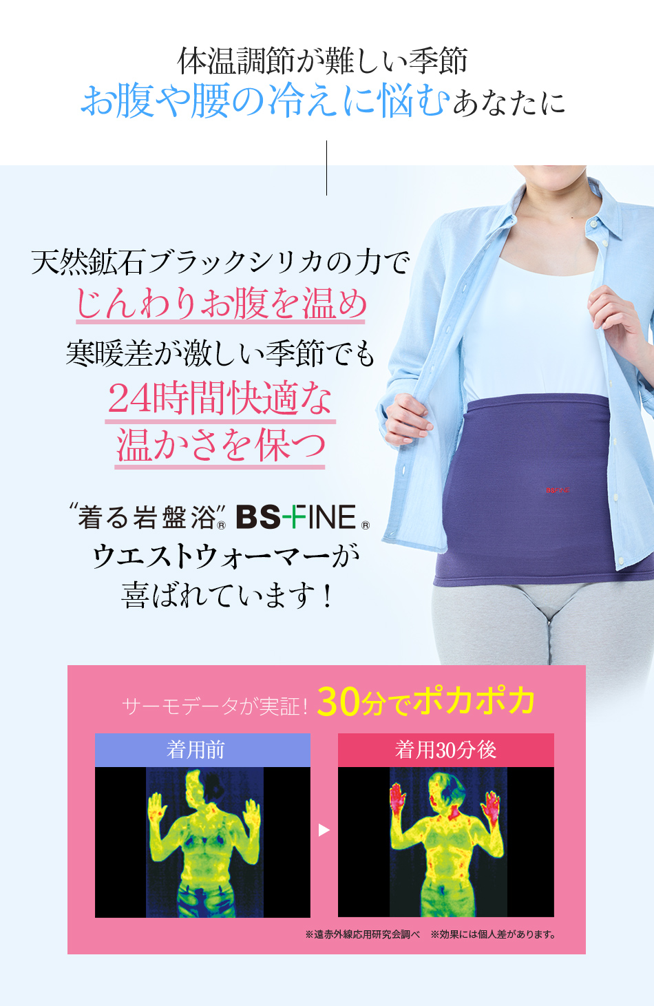 体温調節が難しい季節 お腹や腰の冷えに悩むあなたに